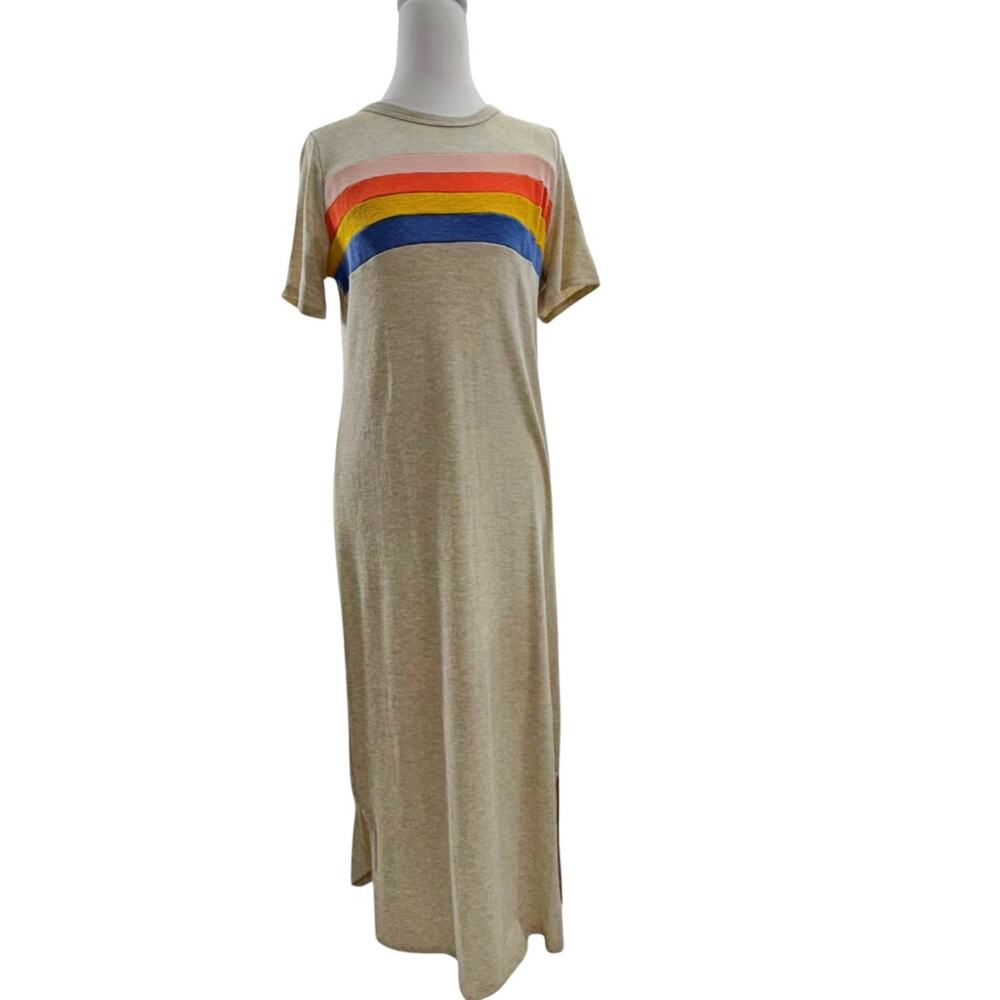 Anthropologie Ella Mara Julien Maxi Tee  Rainbow Casual Resort